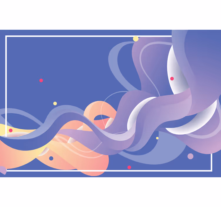 Bathroom blind with modern waves gradient design - TenStickers