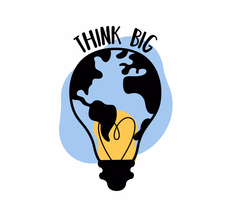 Blind office illuminated by a light bulb world - TenStickers