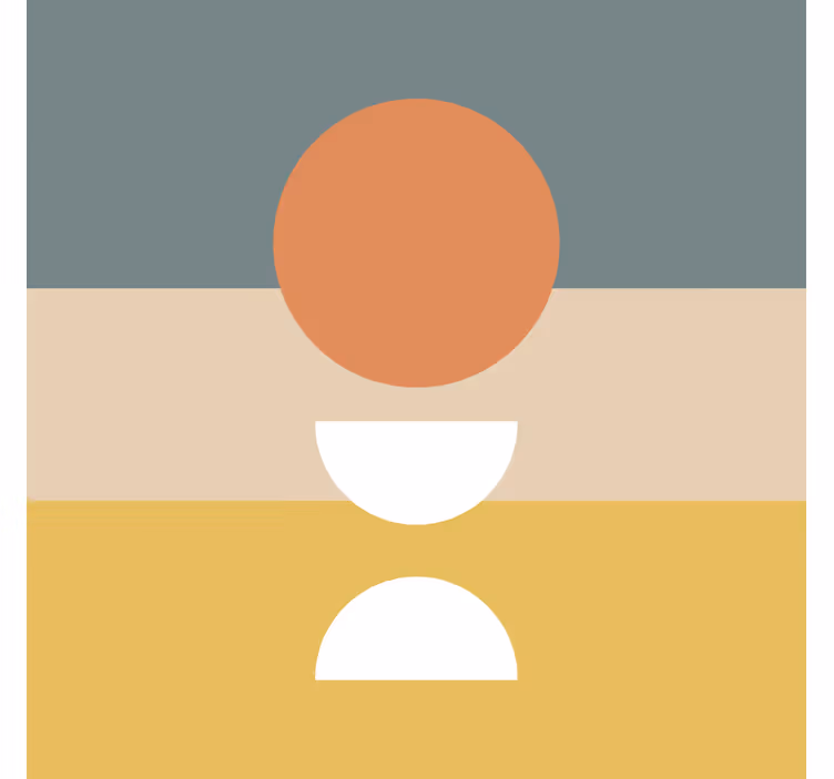 Blind office abstract art with circle flag stripes - TenStickers
