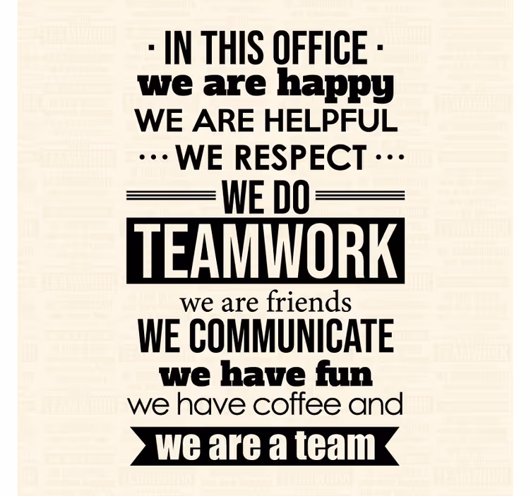 Blind office inspirational work quotes - TenStickers