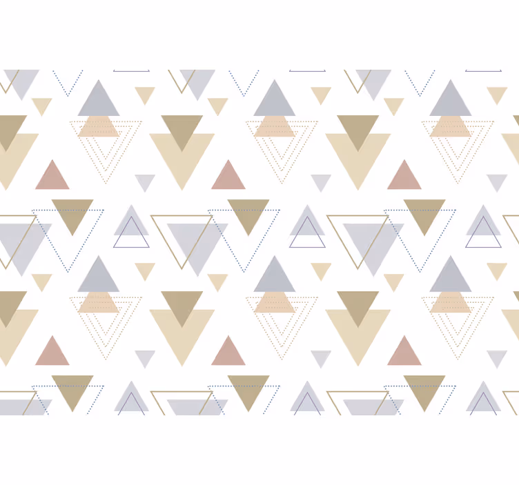 Blind office in geometric blue and yellow nordic style - TenStickers