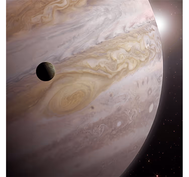 Blind office space design with two beige planets - TenStickers
