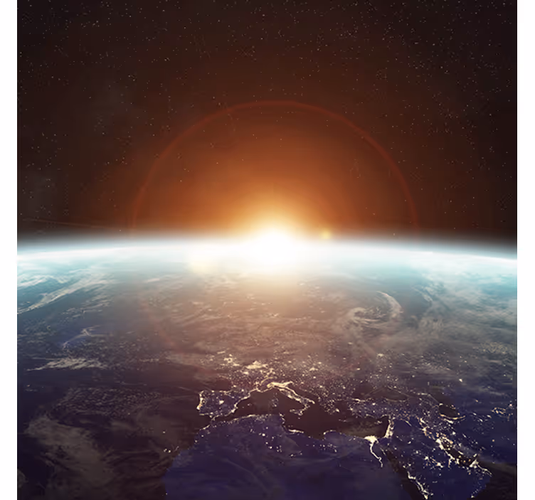 Blind office elegant golden earth space design - TenStickers