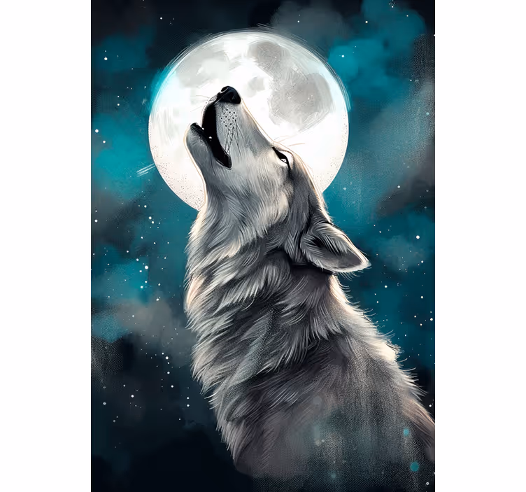 Blind teens howling at the moon - TenStickers