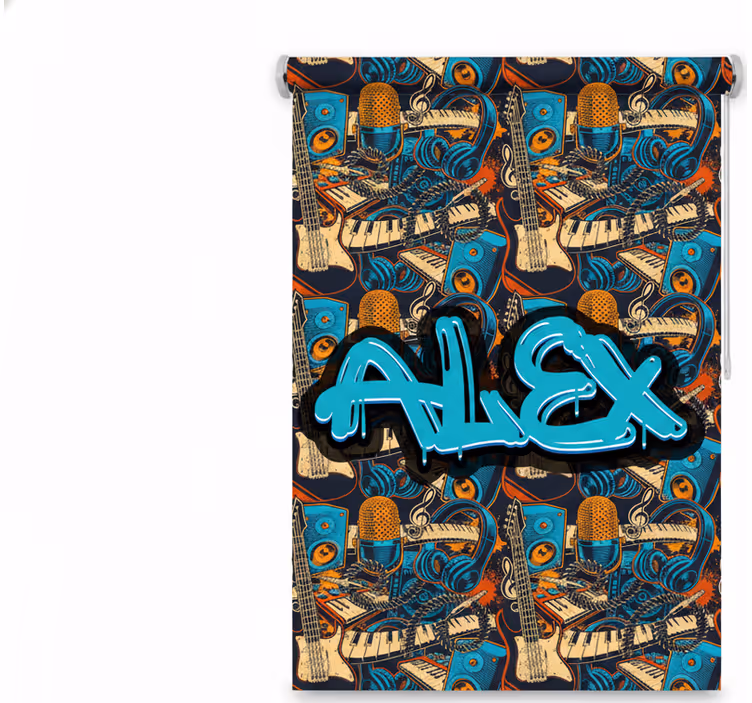 Blind teens custom music graffiti art - TenStickers