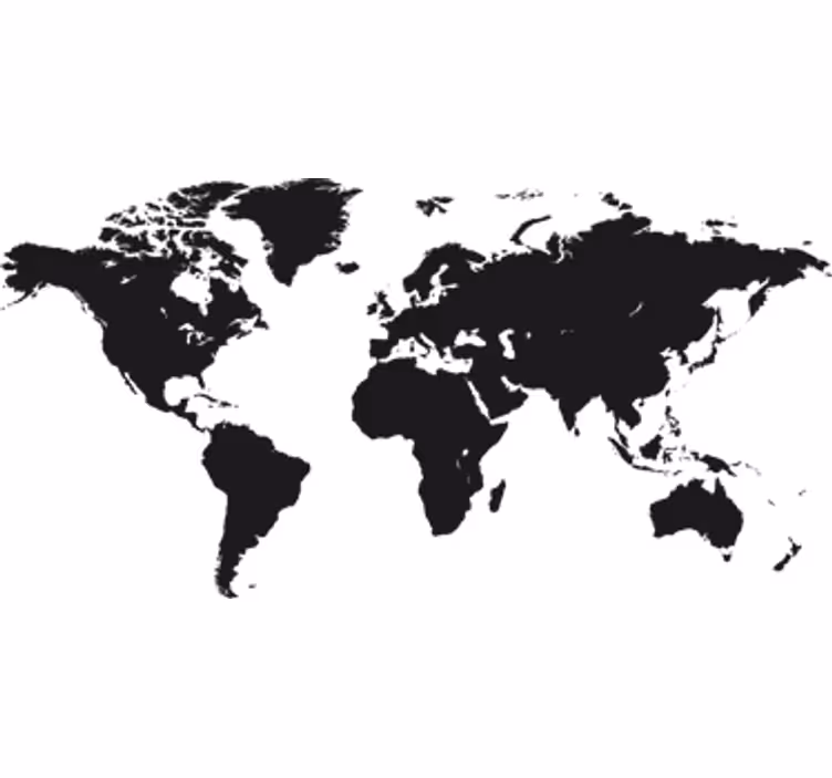 World map roller blind decorative world map - TenStickers