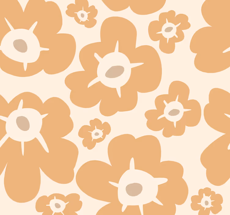 Master bedroom shades in beige poppies - TenStickers