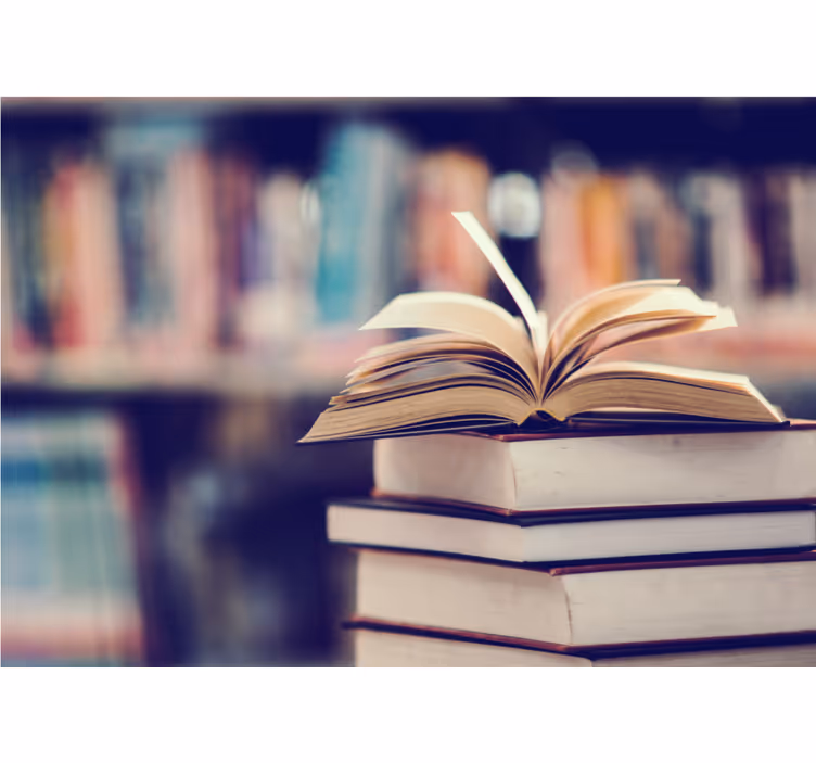 Rustic blind big book stack - TenStickers