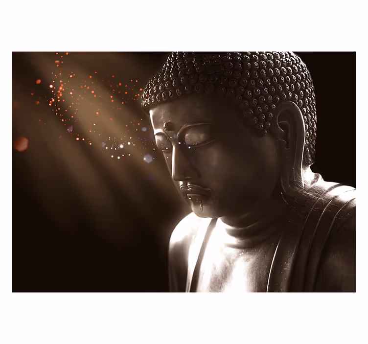 Zen blind serene buddha portrait - TenStickers