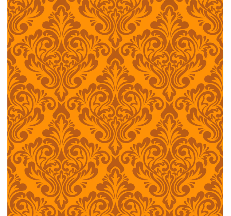 Orange blind with vintage damask pattern - TenStickers