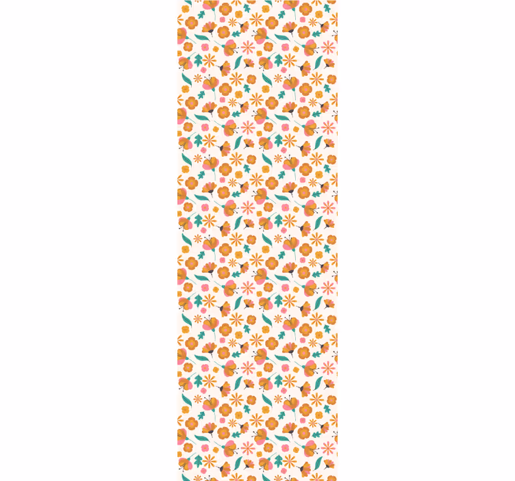 Orange blind with orange blossoms - TenStickers