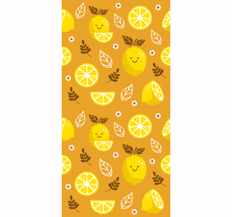 Orange blind with cheerful lemons samsung - TenStickers