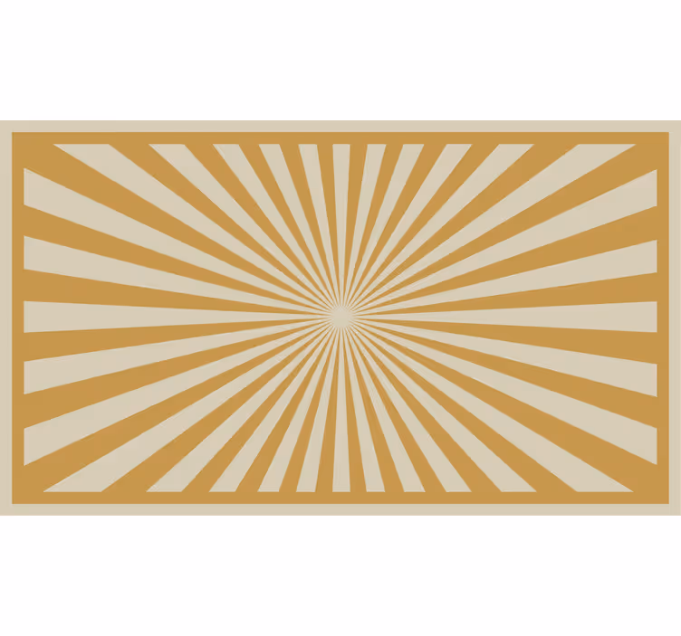 Orange blind sunburst area rug - TenStickers