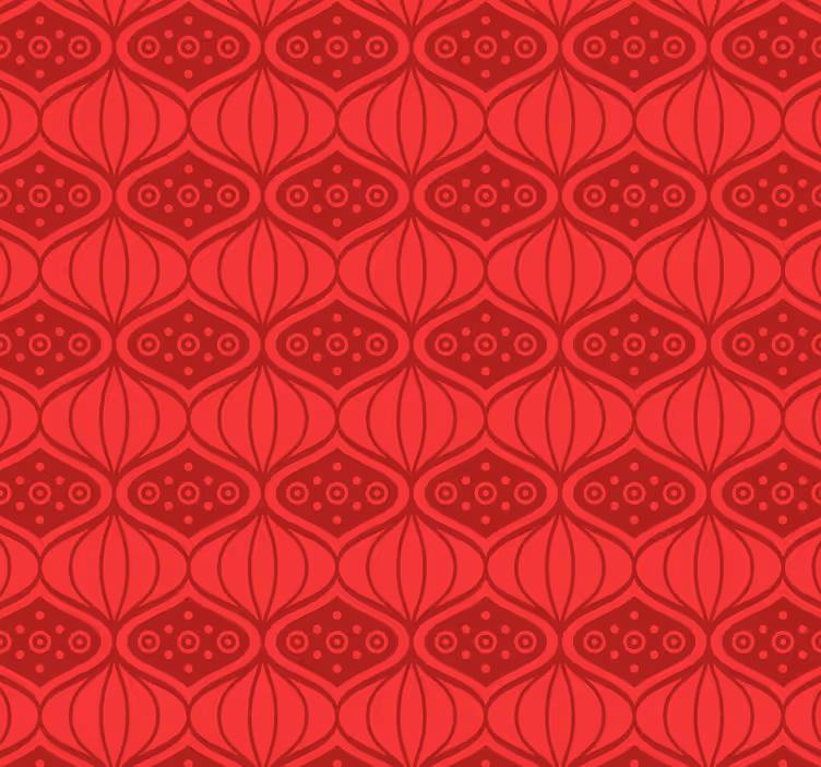 Red blind in traditional oriental style - TenStickers