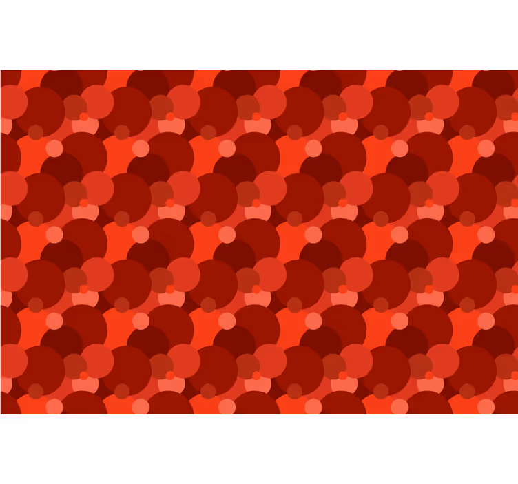 Red blind with modern circles pattern - TenStickers