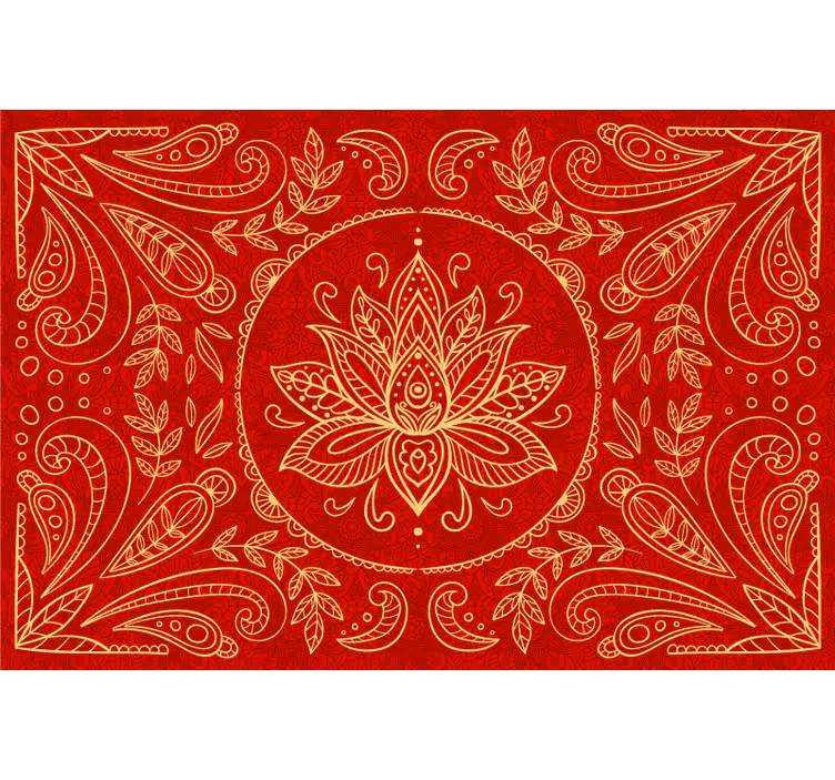 Red blind with vintage mandala design - TenStickers