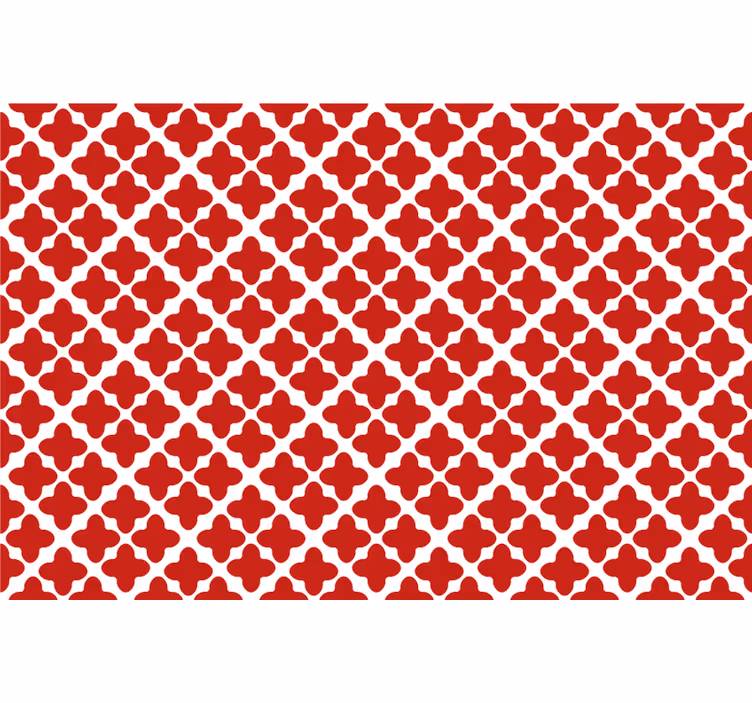 Red blind with white geometric pattern - TenStickers