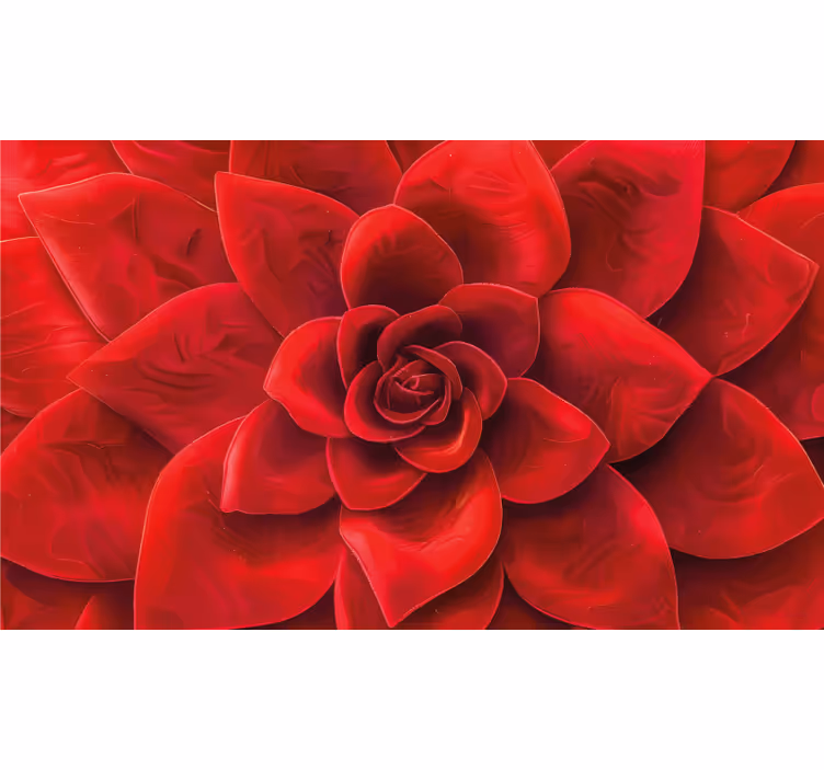 Red blind with floral petal design - TenStickers