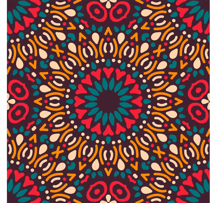 Outdoor blind colourful mandala design - TenStickers