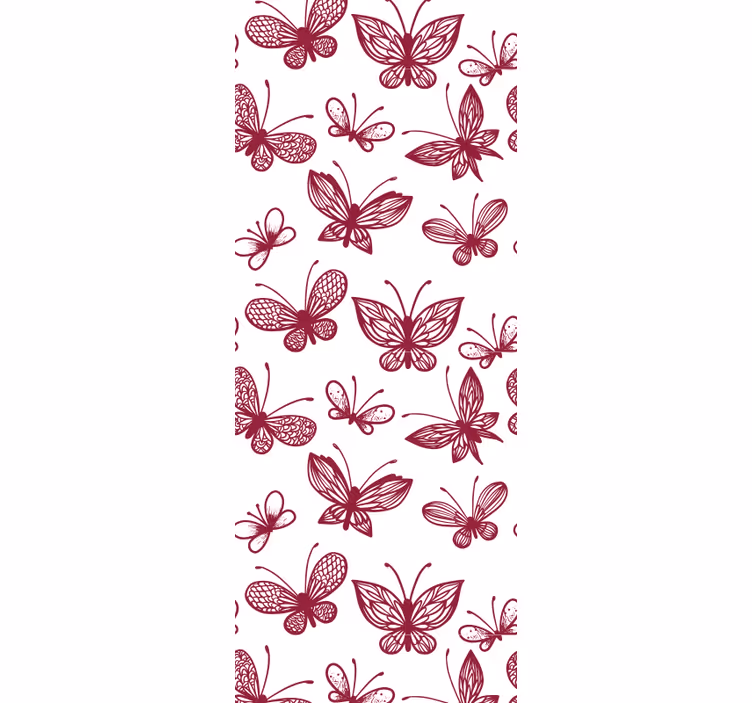 Blind teens elegant red butterfly pattern - TenStickers