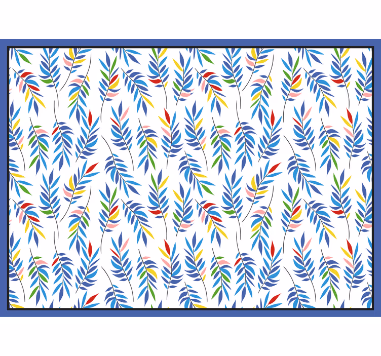 Bathroom blind multicolor mosaic little leaves - TenStickers