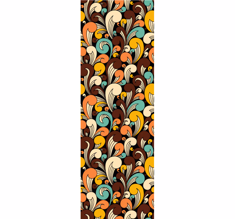 Classic blind with black border hippy patterns - TenStickers