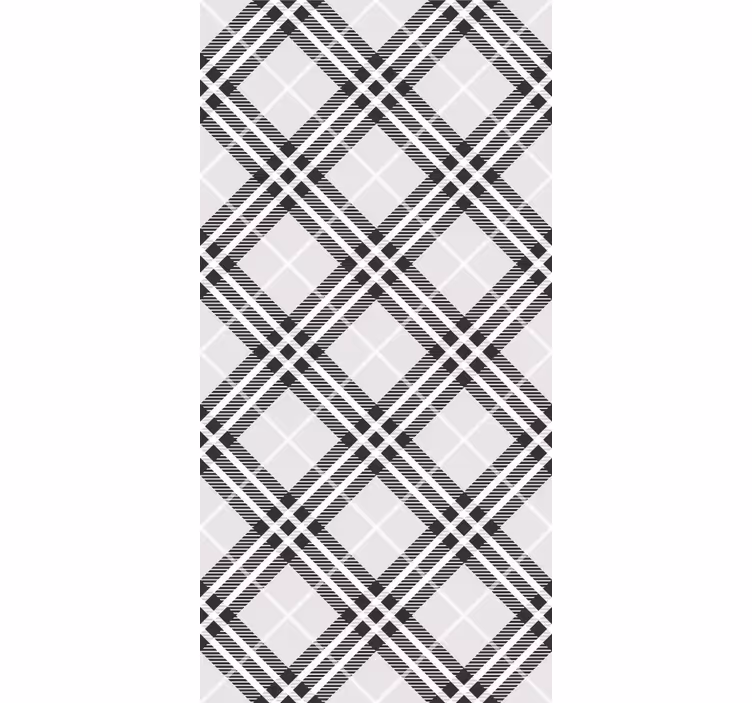 Classic blind in black and white scottish tartan - TenStickers