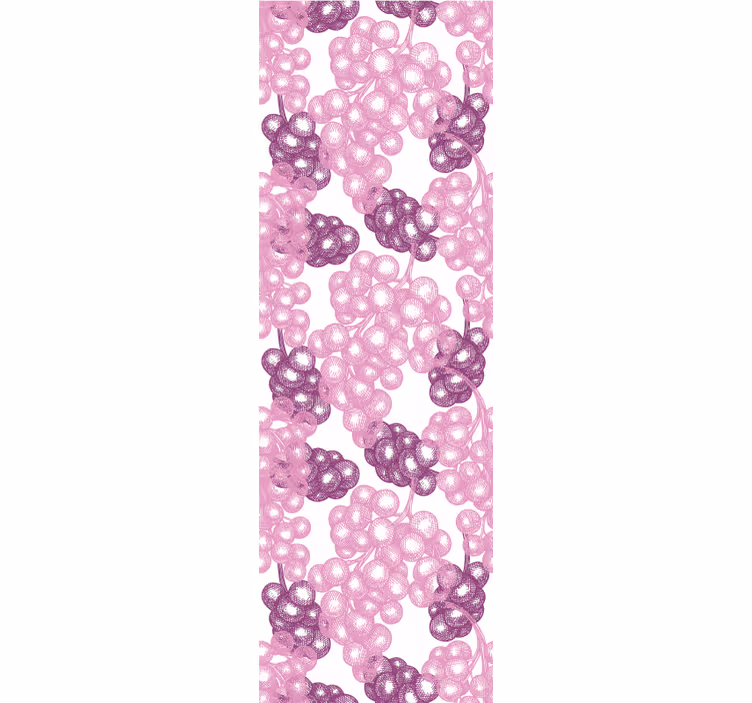 Classic blind with hand-drawn pink and purple grapes - TenStickers