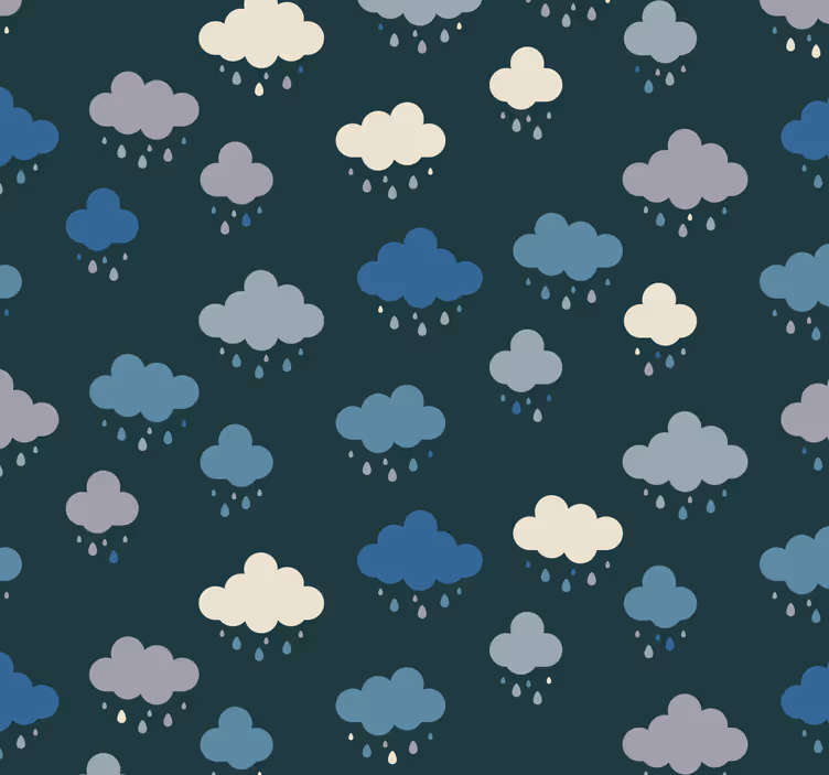 Nursery roller blind blue sky with clouds - TenStickers
