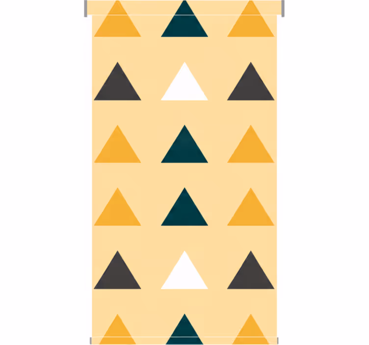 Hallway blind coloured triangles geometric - TenStickers
