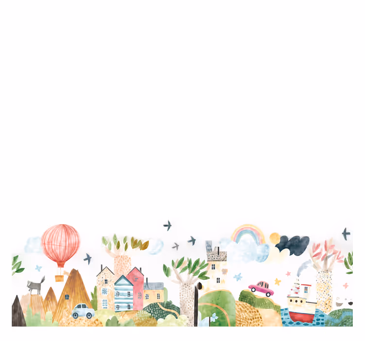 Blind kitchen width 190 city playful design - TenStickers