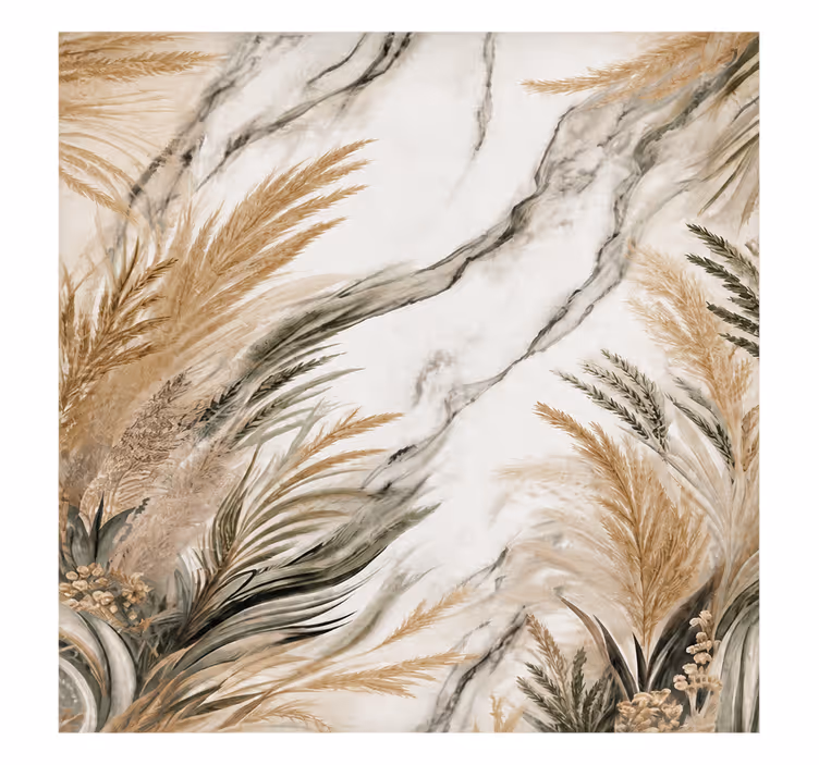 White window blind modern leaves - TenStickers