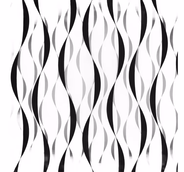 Bathroom blind width 90 curly stripes - TenStickers