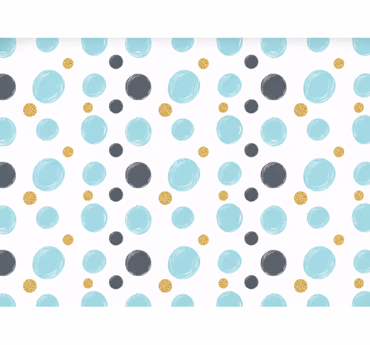 Bathroom blind width 110 aqua circles - TenStickers