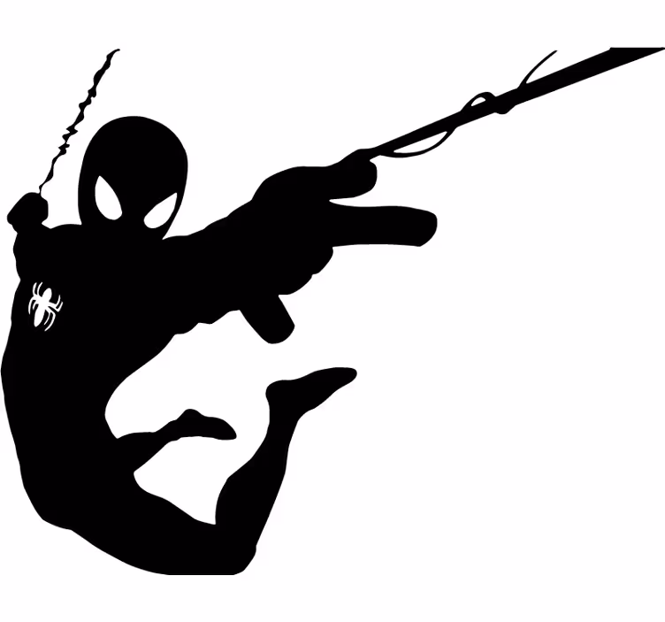 Blind superhero silhouette spider-man - TenStickers