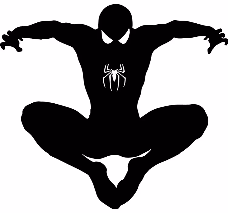 Blind superhero spiderman outline - TenStickers