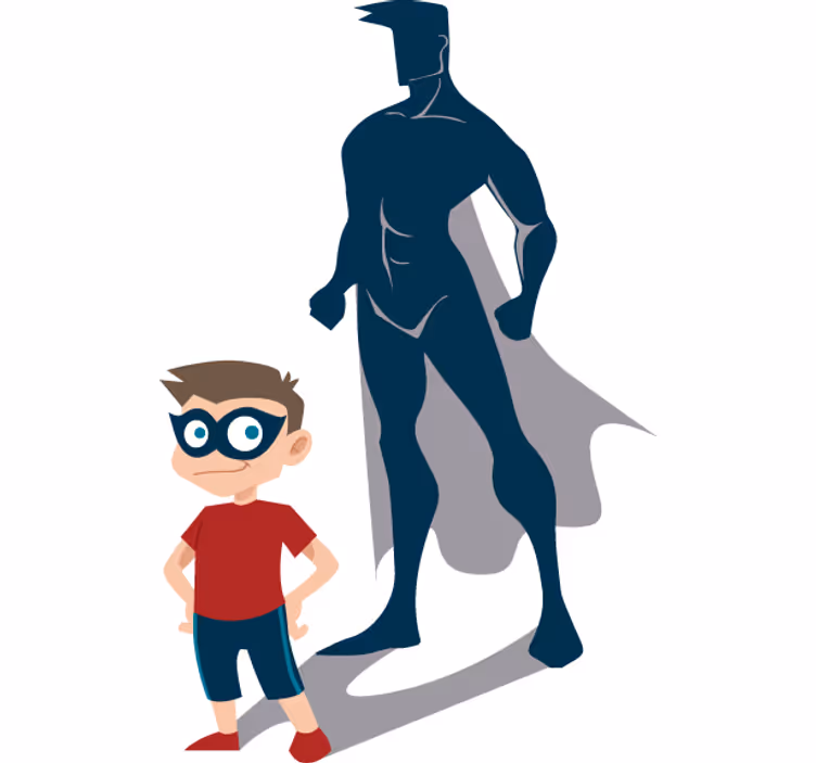 Blind superhero vinyl kid hero - TenStickers