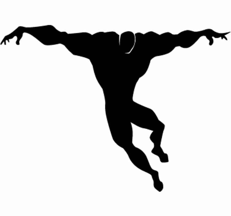 Blind superhero jumping vinyl wall decal - TenStickers