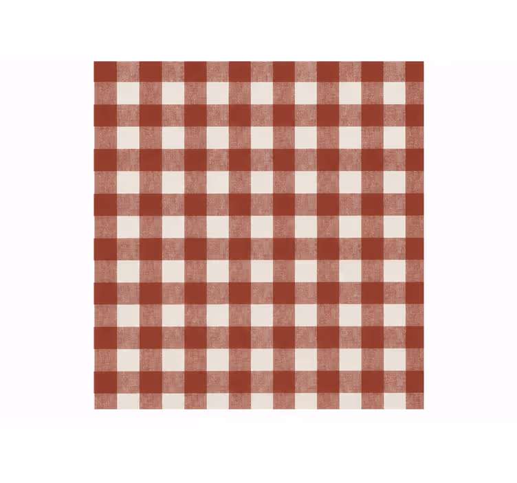 Red blind in rustic large check gingham - TenStickers