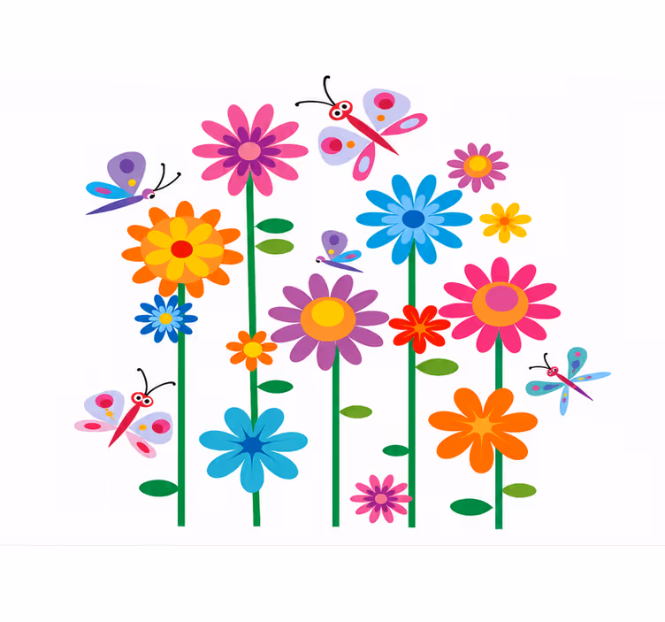 Cheerful flowers for blind children - TenStickers