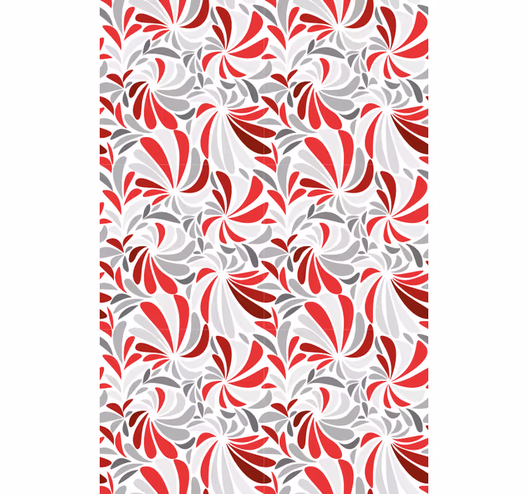 Gray and red flowers Classic blind - TenStickers