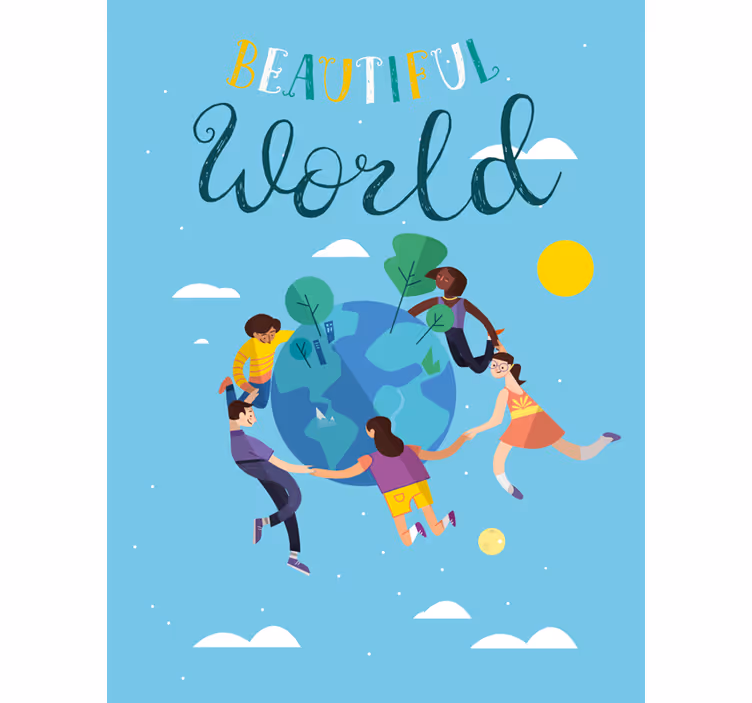 Beautiful world Childrens blind - TenStickers