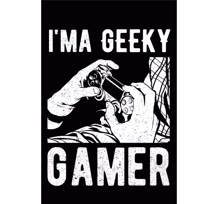Geeky gamer black roller blind - TenStickers