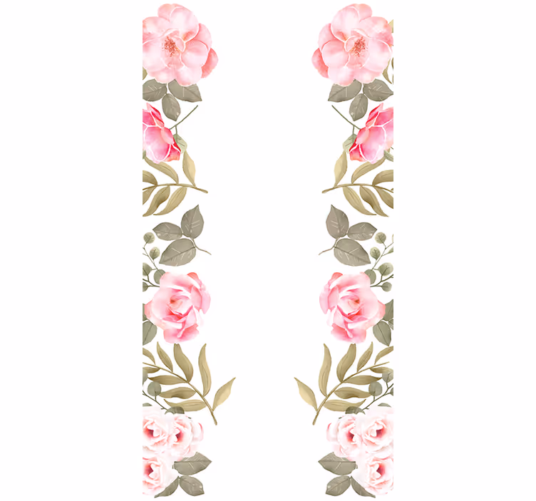 Gentle Blush Roses blind flowers and plants - TenStickers