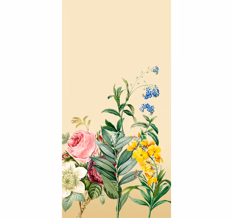 Lush Floral Arrangement blind flowers and plants - TenStickers