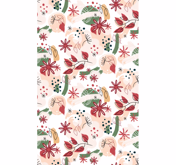 Floral Abstract Pattern blind flowers and plants - TenStickers