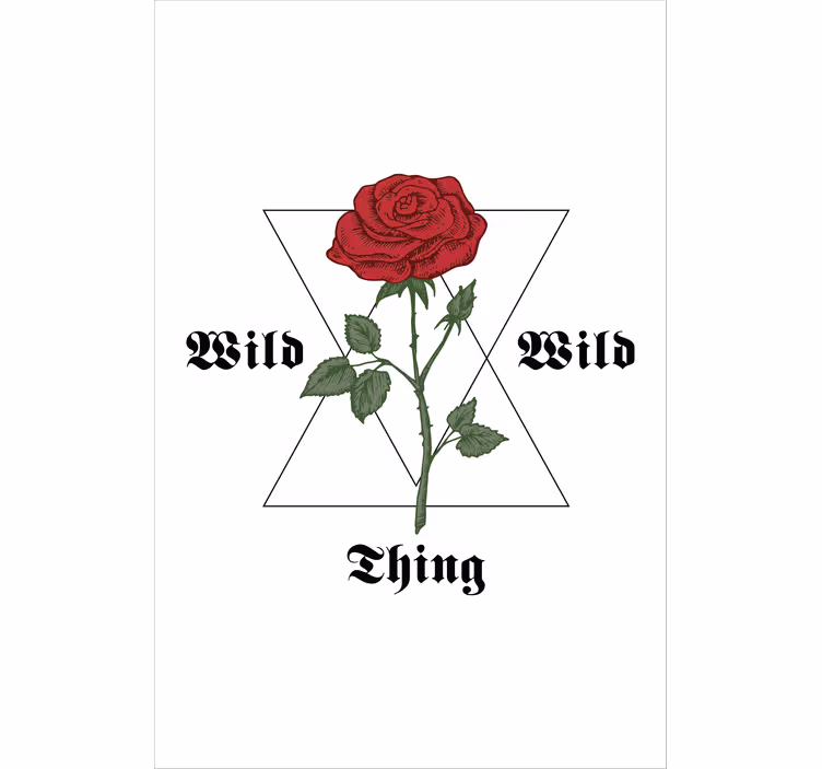 Rose Motif Emblem floral roller blind - TenStickers