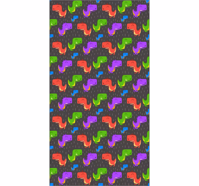 Colorful black patterns dinosaur blind - TenStickers
