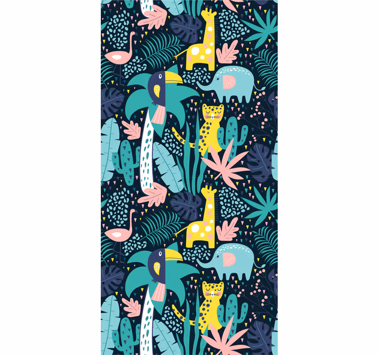 Tropical nordic animals blind children - TenStickers