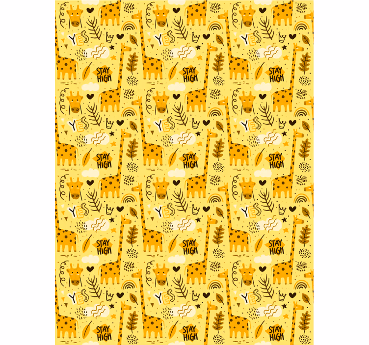 Giraffes and plants  Childrens blind - TenStickers
